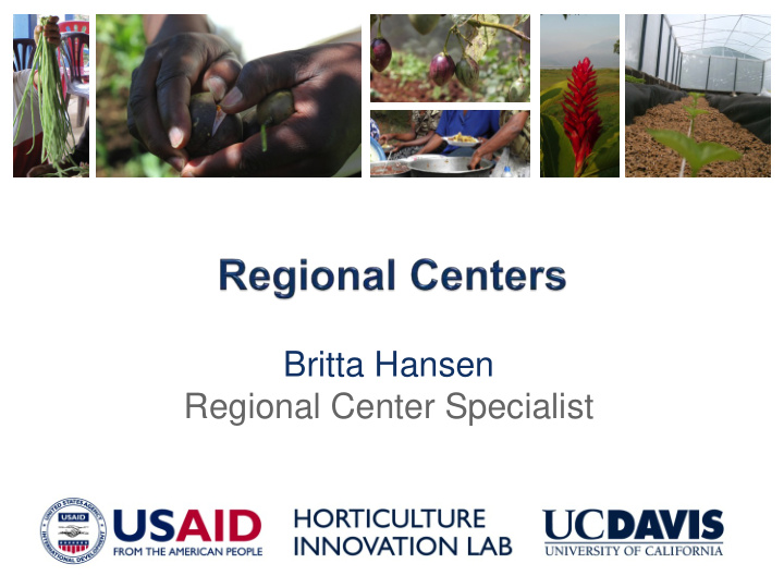 britta hansen regional center specialist