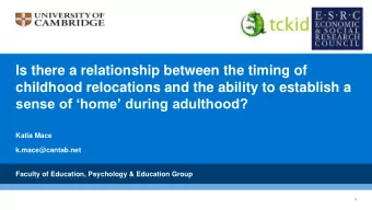 Is there a relationship between the timing of  childhood relocations and the ability to establish a