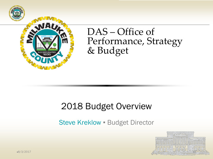 das office of performance strategy budget