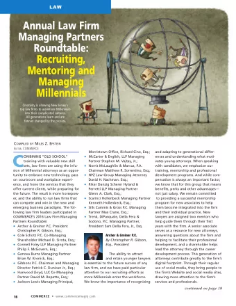 C  OMBINING OLD SCHOOL  McCarter &amp; English, LLP Managing  ences and understanding what