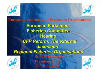European Parlaiment  European Parlaiment  Fisheries Committee  Fisheries Committee  Hearing