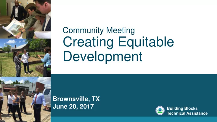 creating equitable development