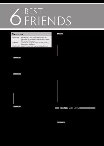 6  BEST  FRIENDS 5 1.53 Check/clarify: performer , enter ( the show ),  Objectives audition , stage