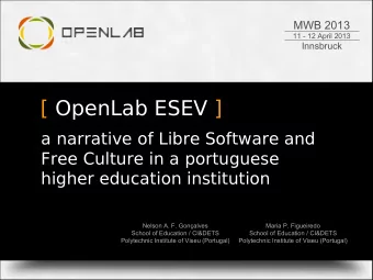 [ OpenLab ESEV ]  a narrative of Libre Software and  Free Culture in a portuguese  higher education