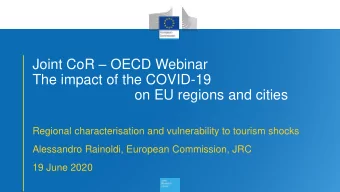 Joint CoR  OECD Webinar  The impact of the COVID-19  on EU regions and cities  Regional