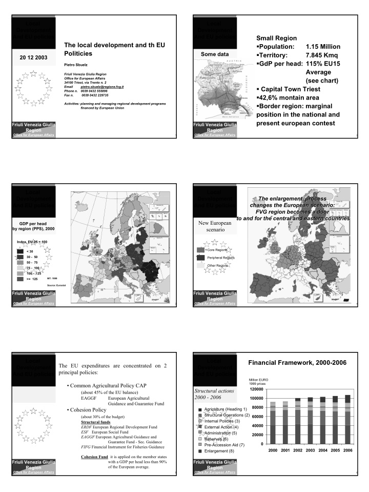 small region the local development and th eu population 1