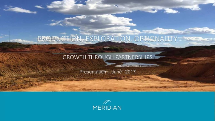 production exploration optionality