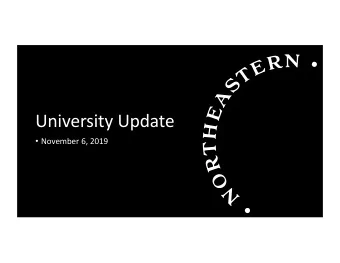 University Update  November 6, 2019  Reorganization  Office  of the  Provost  Learners &amp;