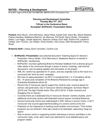 NOTES  Planning &amp; Development  05.16.2017/ Approved 06.21.2017 EXCERPTED- BRITPLAN55+