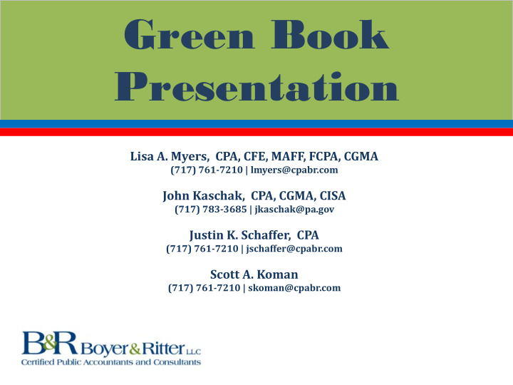 green book presentation