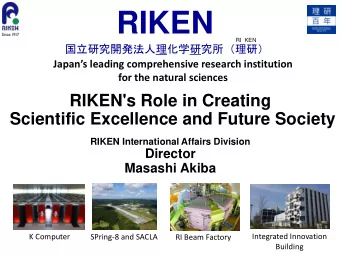 RIKEN  RI  KEN    Japans leading