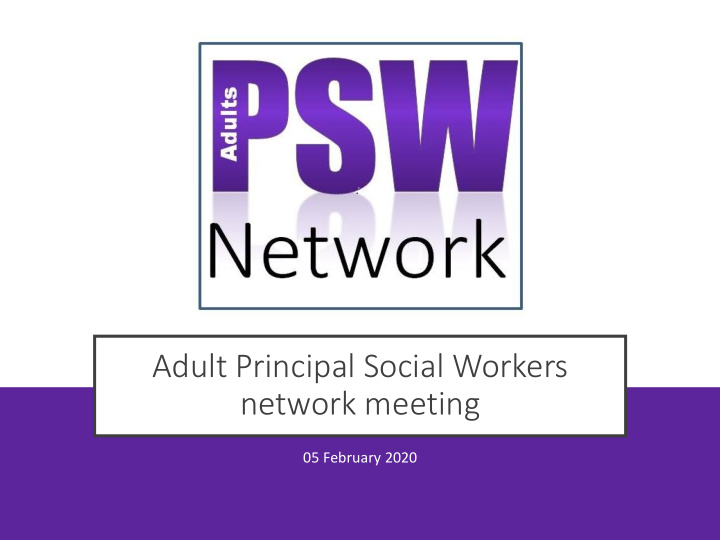 adult principal social workers network meeting