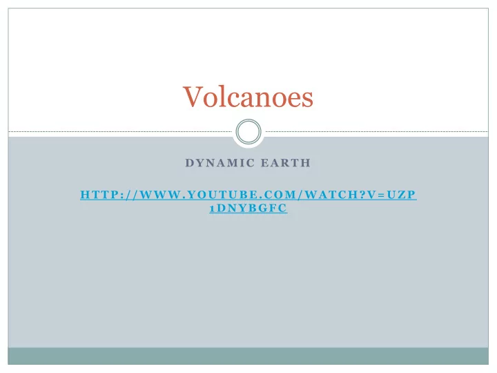 volcanoes