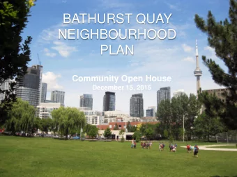 NEIGHBOURHOOD  PLAN  Community Open House December 15, 2015  AGENDA 4:00  7:30pm  Open House and