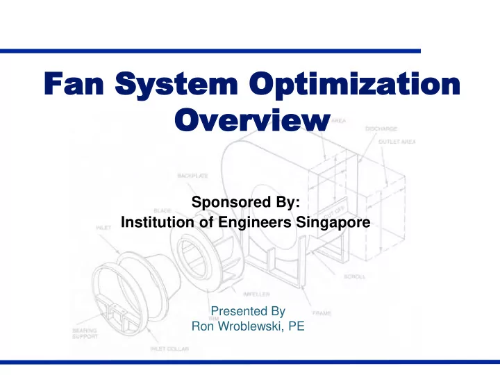 fan fan system optimization system optimization overview