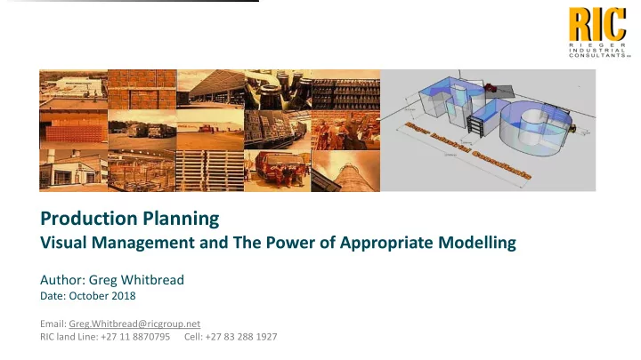 production planning