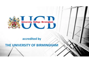 THE UNIVERSITY OF BIRMINGHAM    The UKs second largest city
