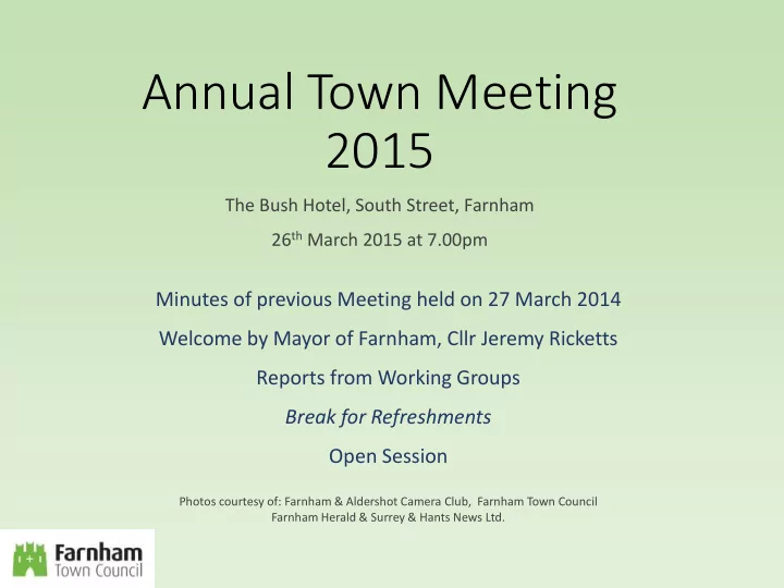 annual town meeting