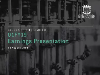 Earnings Presentation  14  A ug us t  2018  SAFE HARBOR This presentation contains statements that