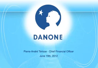 Pierre-Andr Trisse - Chief Financial Officer  June 19th, 2012  Disclaimer  This document