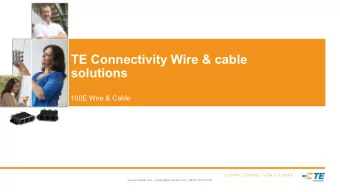TE Connectivity Wire &amp; cable  solutions  100E Wire &amp; Cable  www.is-rayfast.com |