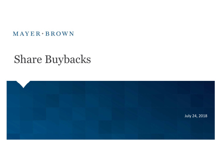 share buybacks