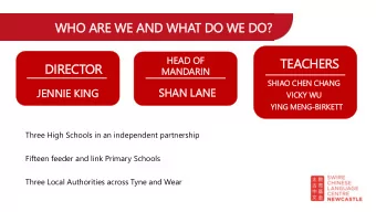 TEA  EACHERS  DIR  IRECTOR  MANDARIN  SHIA  IAO CH  CHEN CH  CHANG  SH  SHAN LANE  JE  JENNIE KIN