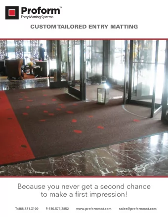 Because you never get a second chance  to make a first impression!  T:888.331.3100