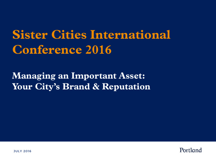 sister cities international conference 2016