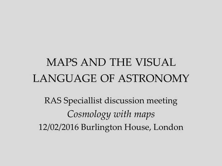 language of astronomy