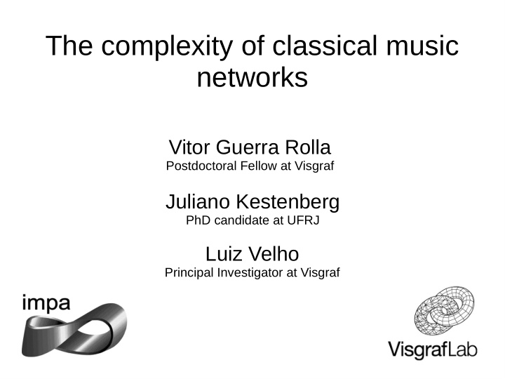 the complexity of classical music networks