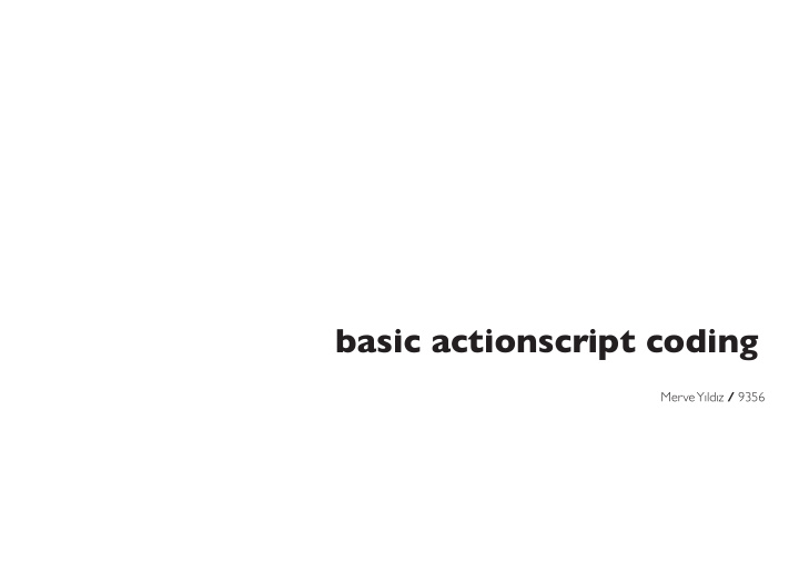 basic actionscript coding