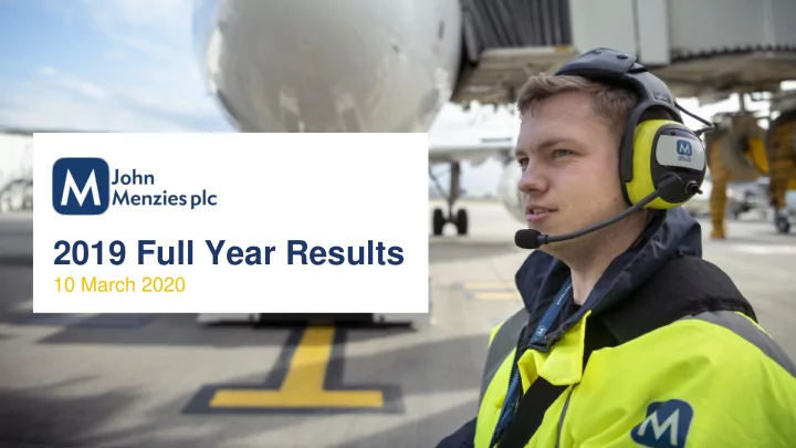 2019 full year results