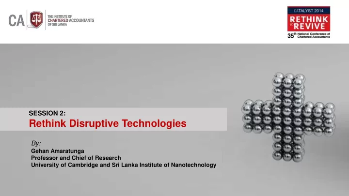 rethink disruptive technologies