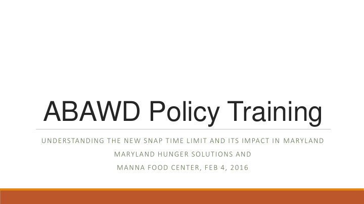 abawd policy training