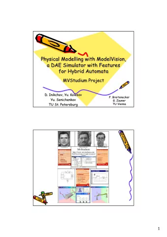 Physical Modelling  Physical  Modelling with  with ModelVision  ModelVision,  ,  Physical Modelling