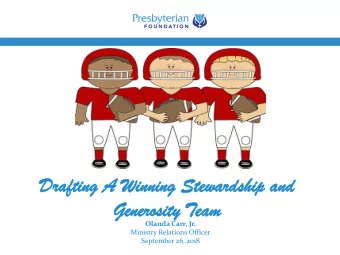 Dr  Draf  afting  ting A W  A Win  inning  ing St  Stewar  wards  dship  hip an  and  d  Generos