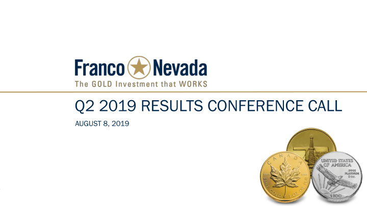 q2 2019 results conference call