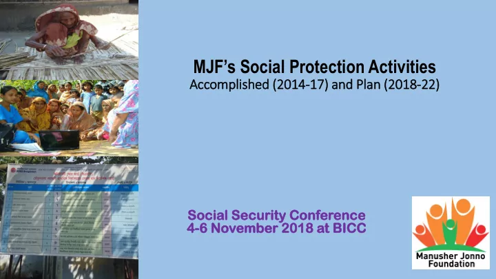 mjf s social protection activities