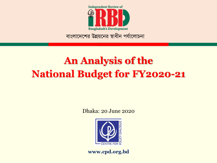 national budget for fy2020 21
