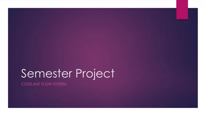 semester project