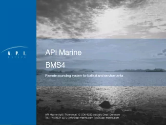 API  I Ma  Marine  ine  BMS  MS4  Remot  ote  e soun  unding  ing system  em for  or ballas  llast