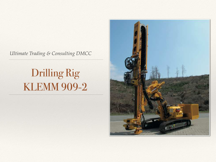 drilling rig klemm 909 2 klemm machinery