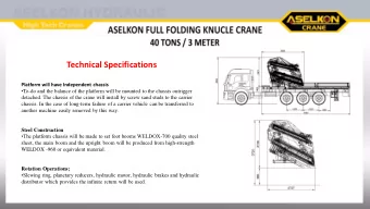Technical Specifications  Platform will have Independent chassis  To-do and the balance of the