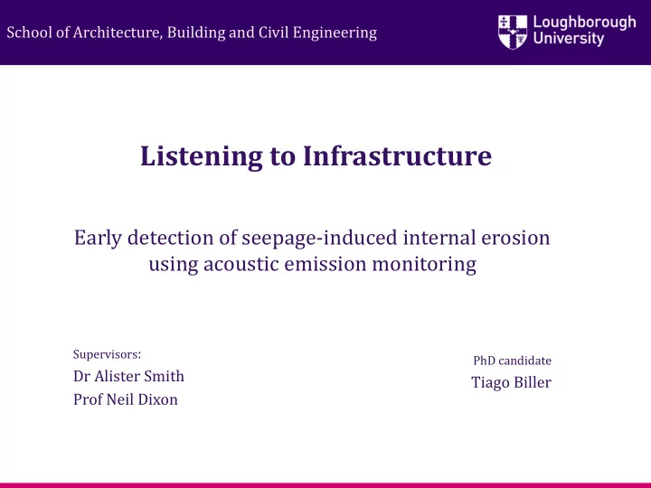 listening to infrastructure