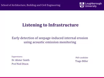 Listening to Infrastructure  Early detection of seepage-induced internal erosion  using acoustic