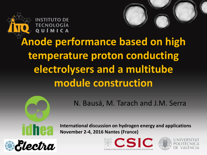 anode performance based on high temperature proton