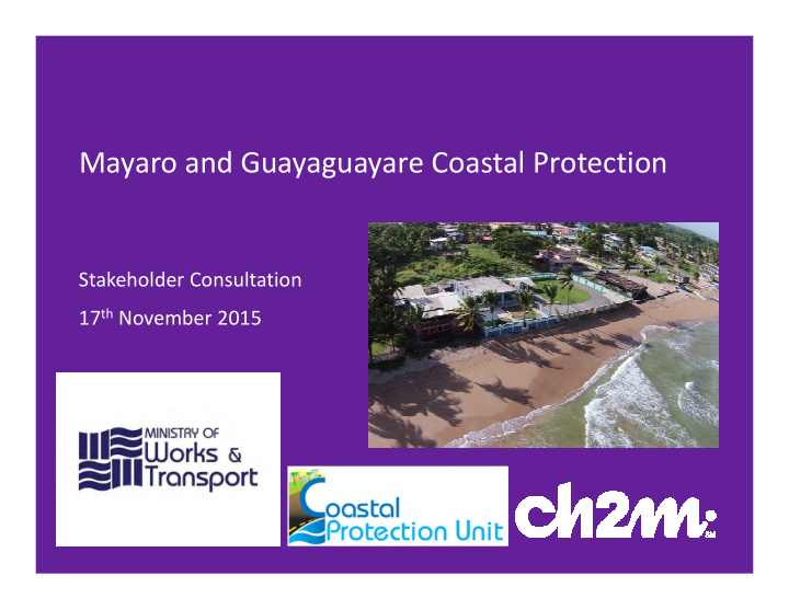 mayaro and guayaguayare coastal protection