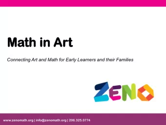 Math i  h in  n Ar  Art  Connecting Art and Math for Early Learners and their Families