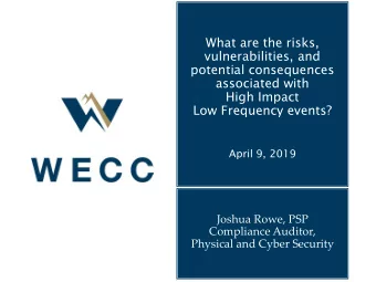 What are the risks,  vulnerabilities, and  potential consequences  associated with  High Impact